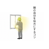 朝起きれない重圧を1秒で引き算するイメージ図